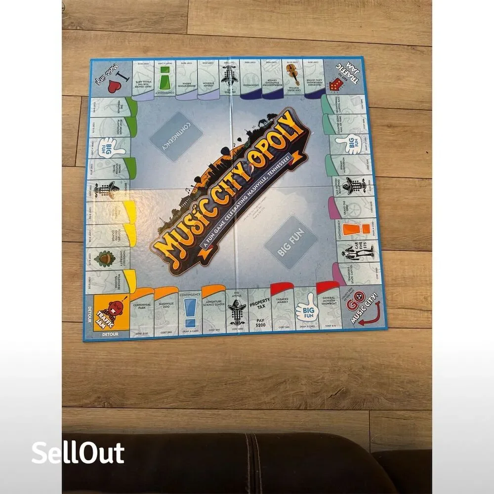 Music City Opoly Board Game Celebrate Nashville Fun for All Ages